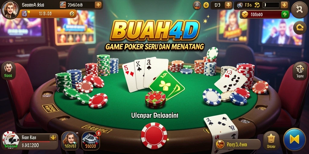 Screenshot BUAH4D menampilkan aksi seru permainan Poker.