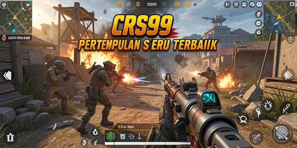 Tampilan seru dari pertempuran dalam game CRS99.