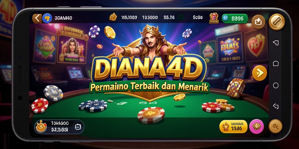 Tampilan gameplay menarik DIANA4D dengan berbagai permainan kasino.