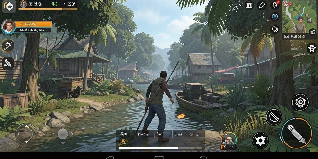 Tangkapan layar gameplay FILTER303 menampilkan interaksi sosial yang menarik.