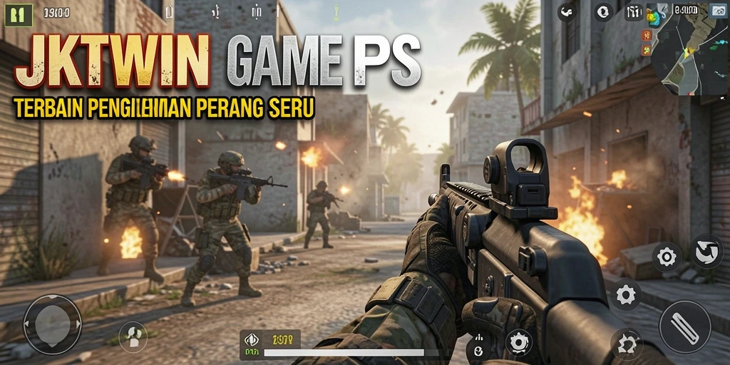 Screenshot dari gameplay seru di JKTWIN dengan aksi tembak-menembak intens.