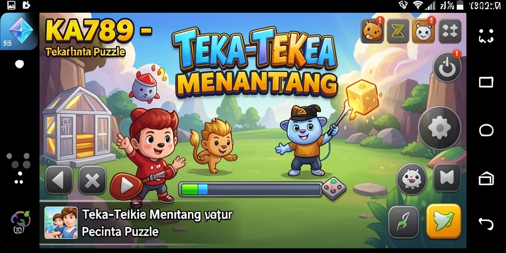 Tampilan gameplay dari KA789 yang menampilkan tantangan puzzle.