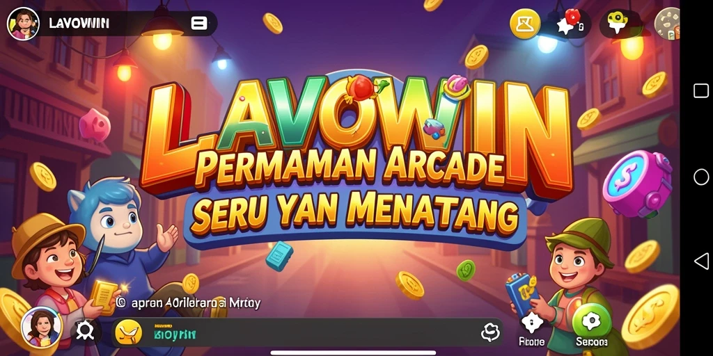 Tampilan gameplay LAVOWIN yang seru dan menantang penuh warna.