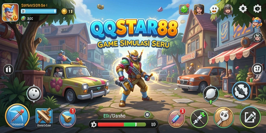 Screenshot utama QQSTAR88 menampilkan gameplay simulasi yang menggugah selera.