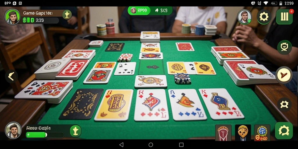 Screenshot gameplay Gaple RP99 dengan tampilan menarik dan interaktif.
