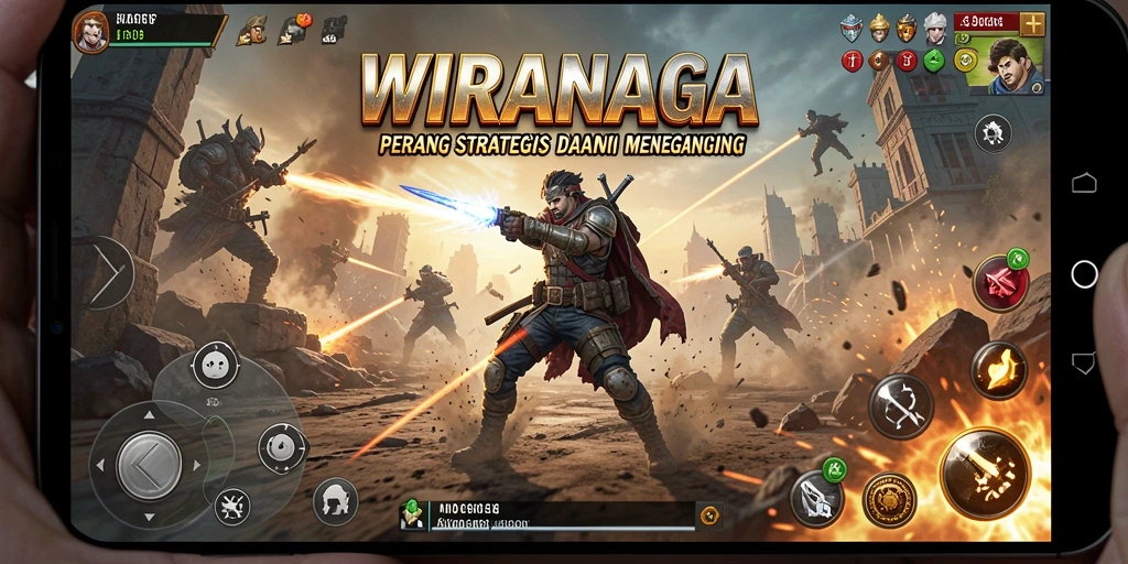 Screenshot gameplay WIRANAGA menampilkan aksi seru dalam mode TPS.
